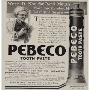   Toothpaste Dental Lehn & Fink   Original Print Ad