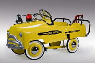 Yellow Tow Truck Classic Pedal Car Free Shipping Retro  