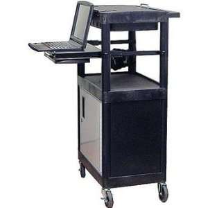  Luxor 24 In W X 15.75 In D X 43.5 In H 3 Shelf Cart W/Tray 