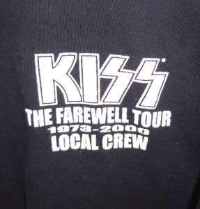 KISS   Farewell Tour   1973   2000   Local Crew T Shirt   XL48  