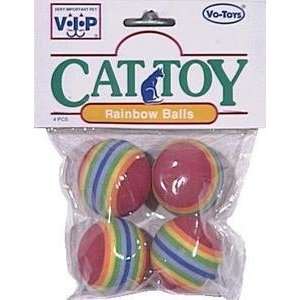  3PK Rainbow Ball 4pk (Catalog Category Cat / Cat Toys 