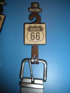 NEW Route 66 Canvas Brown Reversible Belt 32 36 38 42  