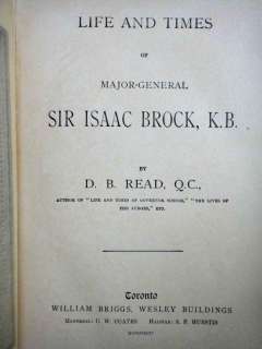 1894 antique SIR ISAAC BROCK maj general ONTARIO CANADA  