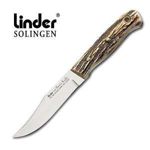 Linder Hunter Knife Stainless Steel Stag:  Sports 