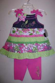 XOXO Baby Girls Tiered Dress Capri Leggings 12M NWT  