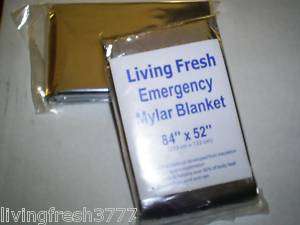 50 Emergency Survival Thermo / Mylar Blankets for Kits  
