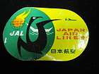 RARE VINTAGE JAPAN AIR LINES JAL BAGGAGE LABEL WITH AIRPLANE AND BIRD 