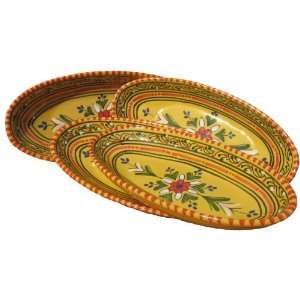   12 Inch Set of 4 Medium Oval Platters, Solena Design: Kitchen & Dining