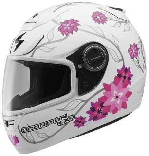 NEW Scorpion EXO 700 Motorcycle Helmet Dahlia White M L  