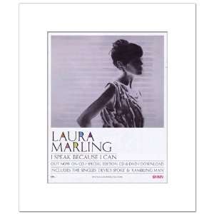  LAURA MARLING I Speak Because I Can 16.5x14in Matted Music 