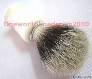   Quality Barber 100% Pure Badger Hair Shave Shaving Brush Ivory  
