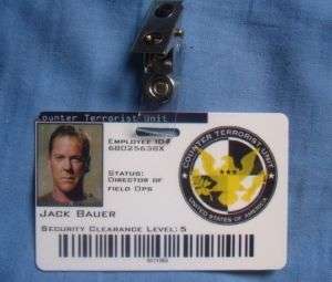 CTU Agent ID Card Badge CIA FBI NSA DHS Custom Cards  