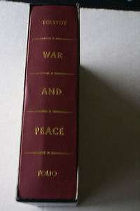 War and Peace by Tolstoy The Folio Society Fine HB w/slipcase 1978 