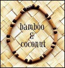 BAMBOO & COCONUT Hawaiian surf ANKLET  