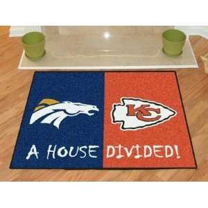   Broncos   Kansas City Chiefs All Star House Divided Rug: Home