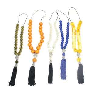   Piece Assorted Color Worry Beads With Tassels   1 pc