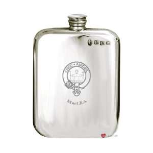  Maclea Clan Crest Pewter Hip Flask 6oz Patio, Lawn 