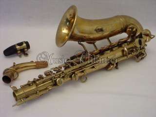   original Brass Wurlitzer curved Soprano Saxophone *** Music Oldtimer