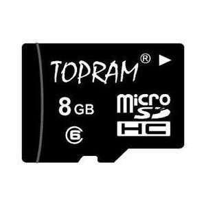  TOPRAM 8GB microSD C6 microSDHC Transflash Memory Card Class 6 