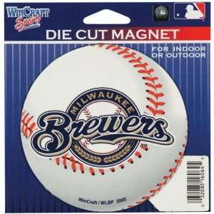  Milwaukee Brewers   Baseball Logo In/Out Magnet MLB Pro 