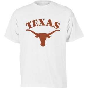    Texas Longhorns White Texas Bevo T Shirt: Sports & Outdoors