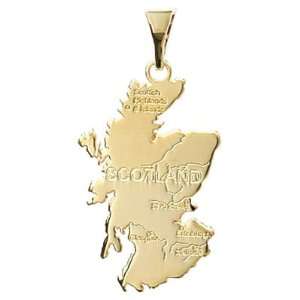  18K Gold Plated Scotland Map Pendant Jewelry