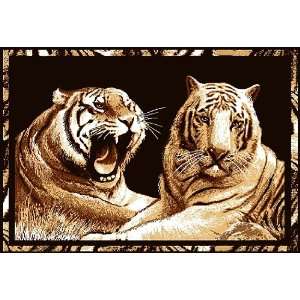   Home Dynamix Area Rugs: Zone: 7512: Tiger Family Rug: Home & Kitchen