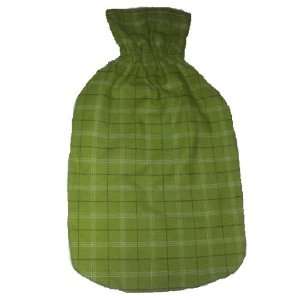  Fashy GREEN PLAID Covered Hot Water Bottle   Made in 