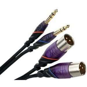  MONSTER CABLE 607131 00 4 M. PAIR XLR MALE TO TRS Camera 
