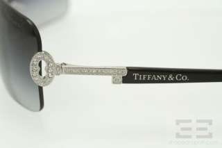 Tiffany & Co. Black Gradient Tiffany Keys Crystal Rimless Sunglasses 