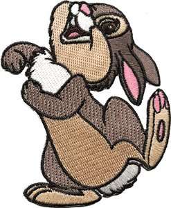  Disney Bambi Character Thumper the Rabbit Embroidered Iron 