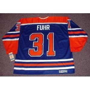   FUHR Edmonton Oilers 1987 CCM Vintage Throwback Away NHL Hockey Jersey