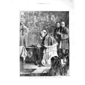    1872 Pope Hearing Private Mass Sistine Chapel Italy