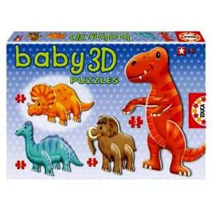  Educa Baby 3D Puzzles Dinosaurs: Toys & Games
