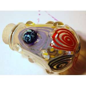  3 Decorative Hand Made Glass Stash Jar   Grateful Dead 
