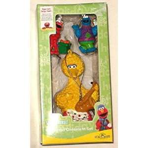  Sesame Streets Big Bird, Cookie Monster & Elmo Ornament 