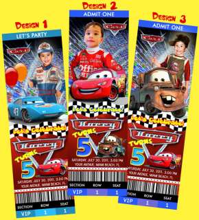 Cars Birthday Party Supplies on Disney Cars Invitation Birthday Party Ticket Design