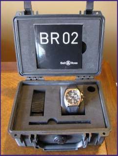 Bell & Ross BR02 92 18K Pink Gold & Carbon Mens Watch   44mm Case 