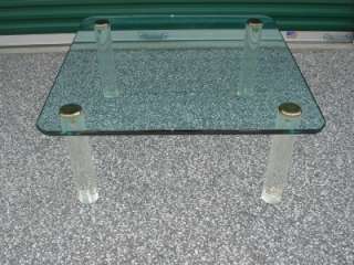 FABULOUS KARL SPRINGER CHUNKY LUCITE/GLASS COFFEE TABLE  