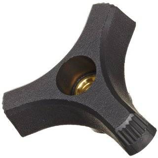 DimcoGray Black Thermoplastic 3 Prong Knob Female, Thru Hole Brass 