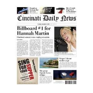  Personalized Fake Newspaper Page   Billboard Woman 