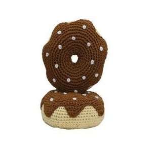  Hip Doggie Organic Cotton Crochet Donut   Chocolate Pet 