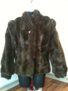 Designer Bebe for Furrina Faux Fur Brown Coat Jacket Clothing Vintage 