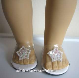 DOLL CLOTHES fits American Girl Clear Sandals W/ BLING!  