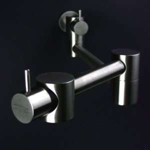 Mina Two Handle Wall Mounted Pot Filler Kitchen Faucet Finish Glossed 