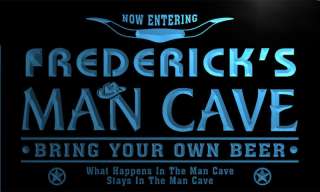 pb131 b Fredericks Man Cave Beer Room Neon Light Sign  