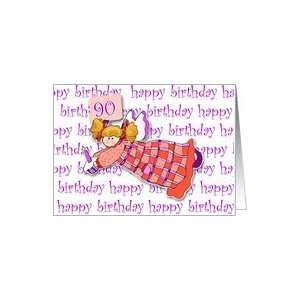  90 Years Old Cupcake Angel Birthday Card: Toys & Games