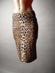 Leopard Print Vtg y 50s Retro Pinup Bombshell Rockabilly Wiggle Pencil 