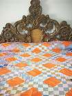 LOVELY VINTAGE QUILT TOP W NEAT PATTERN  