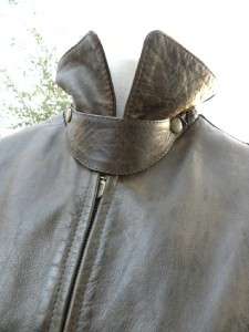 BELSTAFF RARE BROWN DISTRESSED LEATHER MOTORCYCLE JACKET SZ M  